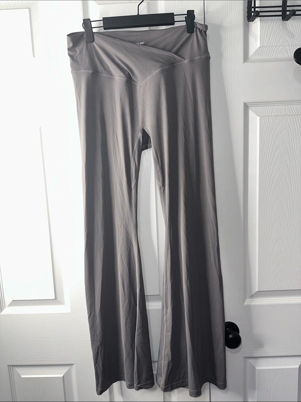 Women’s Gray Flare Yoga Pants -Bell Bottom